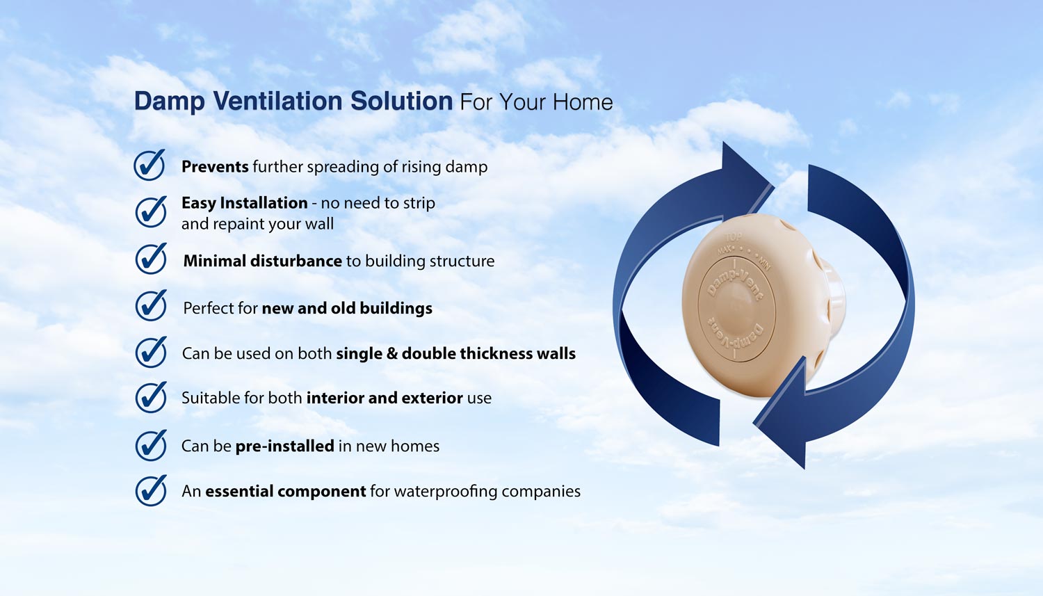 Damp Plug In Damp-Vent Damp Ventilation Plugs – DampVent