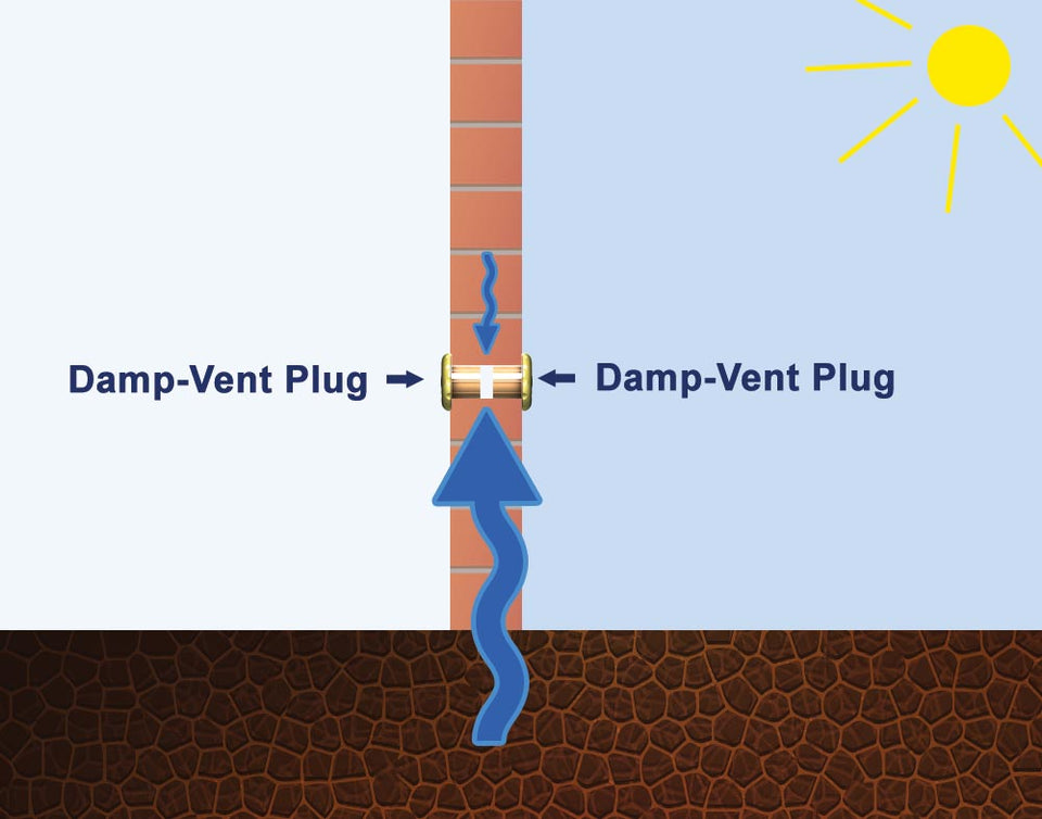 dampvent damp ventilation single wall illustration